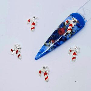 christmas candy cane nail charms