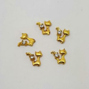 gold cat charms