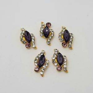 marquise nail charms purple