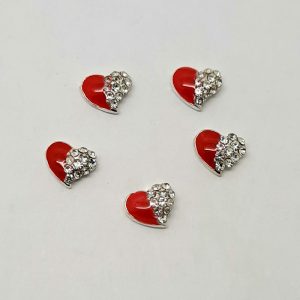 red heart nail charms