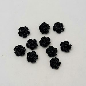 rose nail charms black