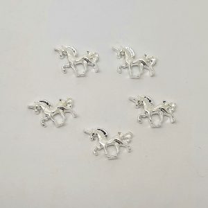 unicorn nail charms silver