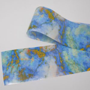 blue and gold marble foil