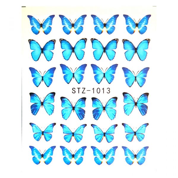 turquoise blue butterfly decals