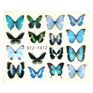 blue butterfly water decals