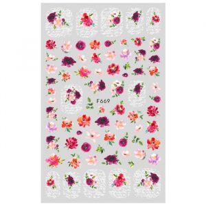 red and pink roses stickers