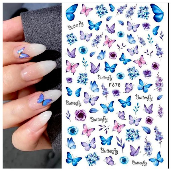 butterflies nail stickers