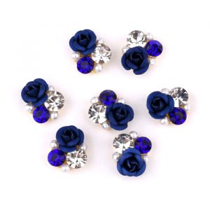 rose cluster charms blue