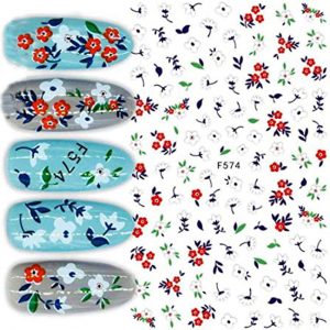 red and white flowers stickers