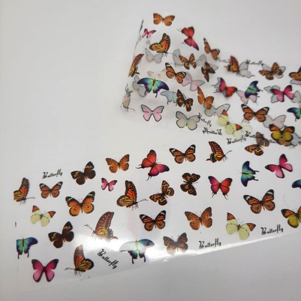 butterfly nail transfer foil