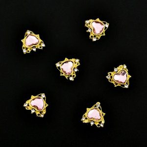 ornate heart charms pink