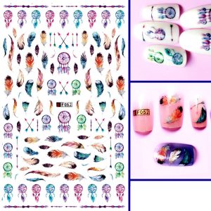 dreamcatcher and feather nail stickers