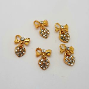 gold heart dangle charms