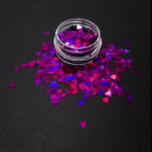 heart glitter purple