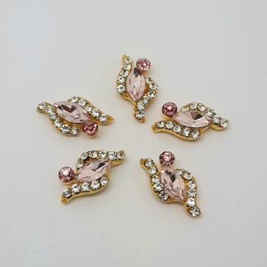 marquise nail charms light pink