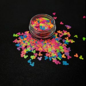 neon mickey mouse glitter
