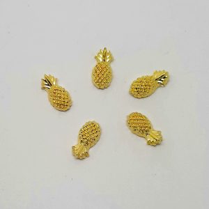 pineapple nail charms gold