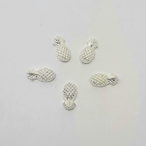 pineapple nail charms silver