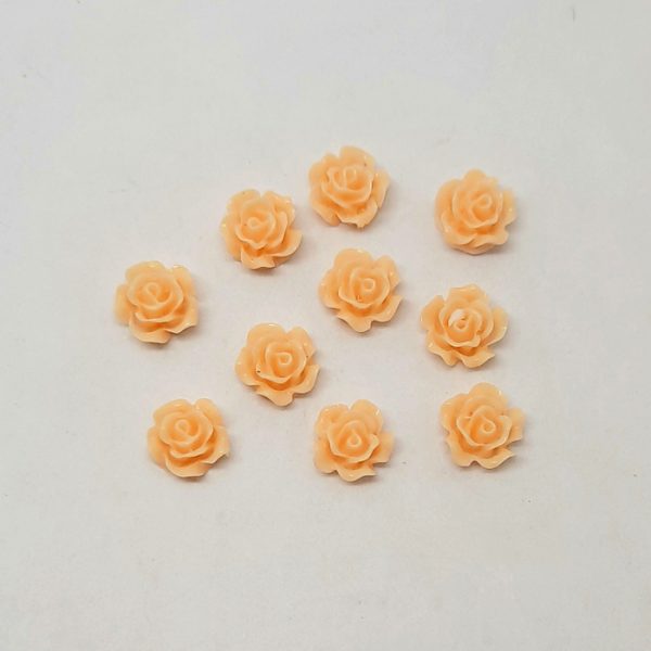 rose nail charms orange