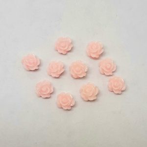 rose nail charms pale pink