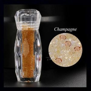 glass caviar beads with gems