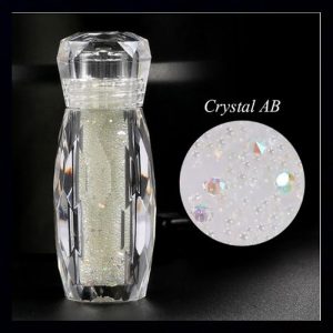 caviar beads glass with gem ab