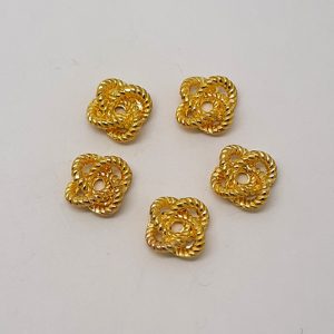 gold rope knot nail charms