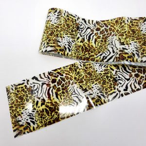 abstract leopard + zebra foil