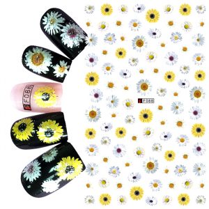 daisy nail stickers