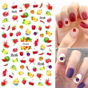fruity nail stickers
