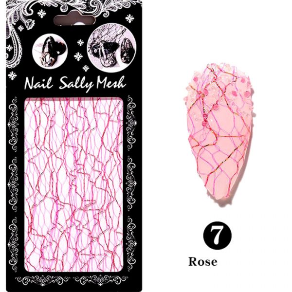 nail art mesh rose