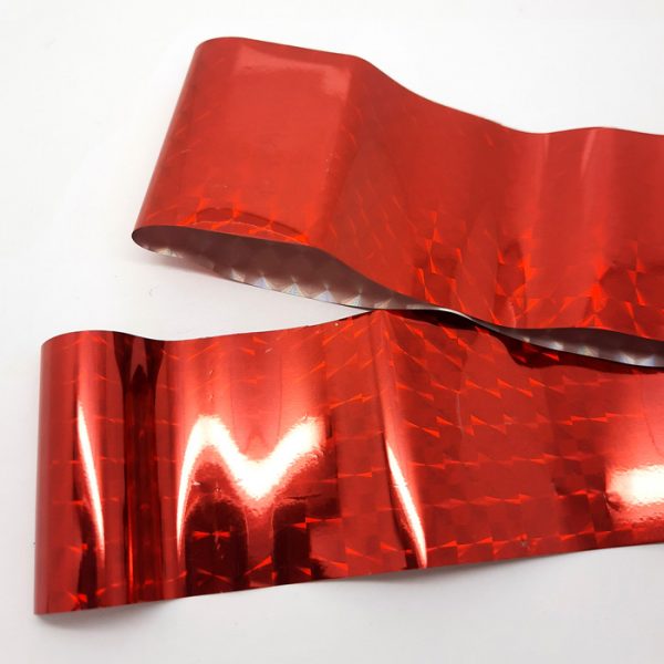red holo squares nail foil