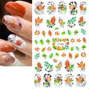 leaves autumn nail stickers