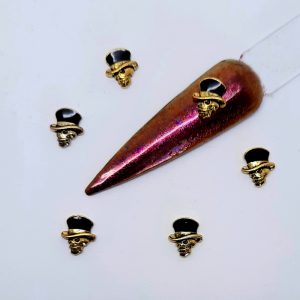 halloween day of the dead skull nail charms