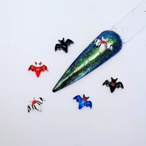 resin bats halloween nail charms