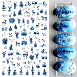 winter christmas nail stickers