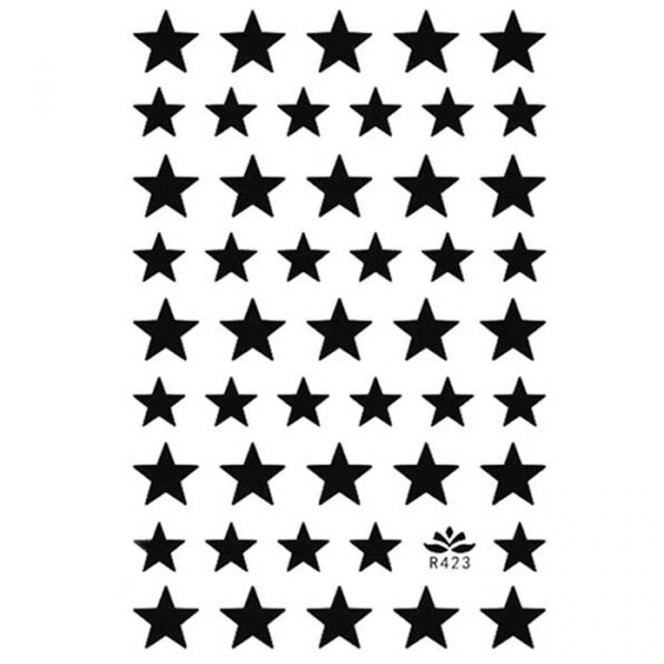 black star nail stickers