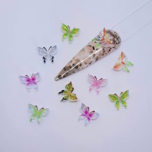 cute colourful butterfly nail charms