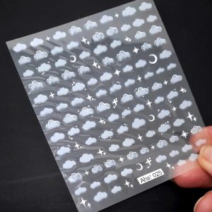 cloud star and moon nail stickers