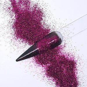 sparkly metallic burgundy nail glitter
