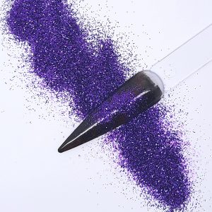 purple nail glitter