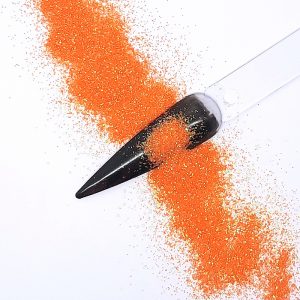 sparkly orange nail glitter